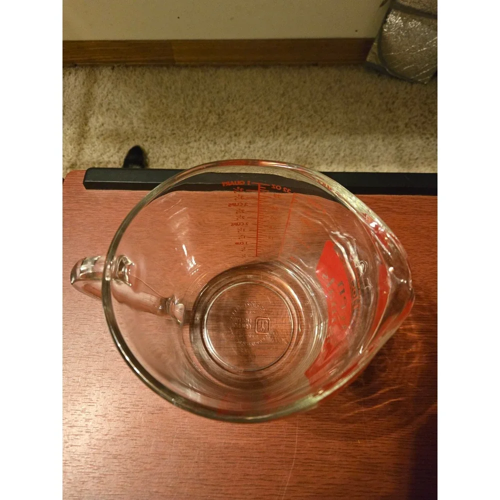 Anchor Hocking Oven Originals Glass Measuring Cup 4 Cup 1 Quart‎ 1 Liter Clear